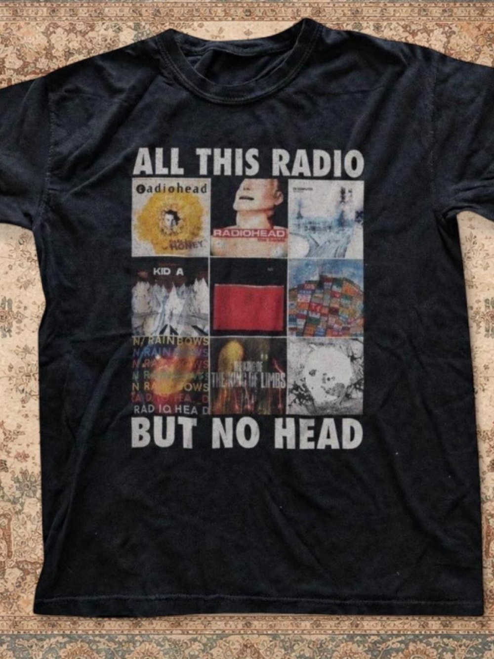 Gildan Black Radiohead 'All This Radio But No Head' Graphic Tee